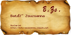 Bató Zsuzsanna névjegykártya